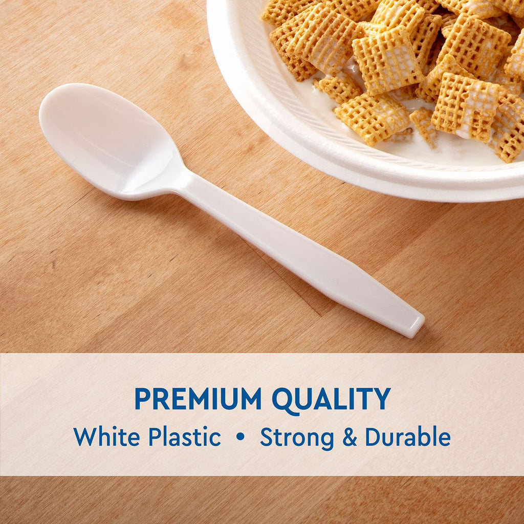 Member's Mark Heavyweight White Plastic Spoons, 600 ct.