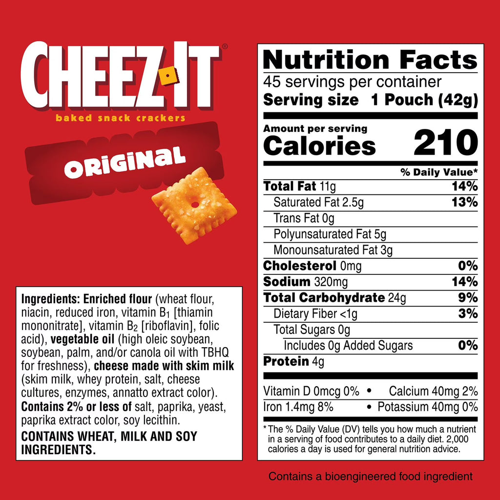 Cheez-It Original Baked Snack Crackers 1.5 oz., 45 pk.