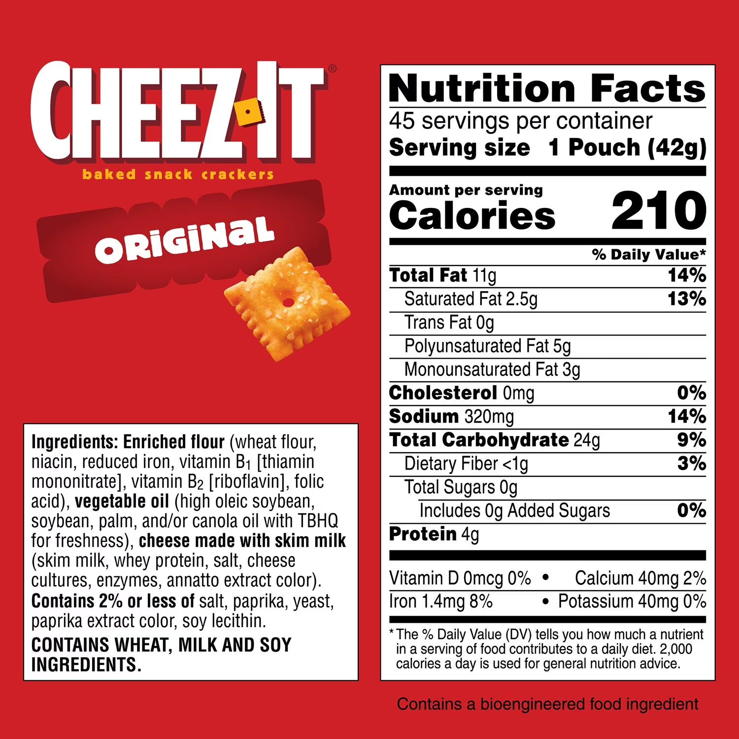 Cheez-It Original Baked Snack Crackers 1.5 oz., 45 pk.