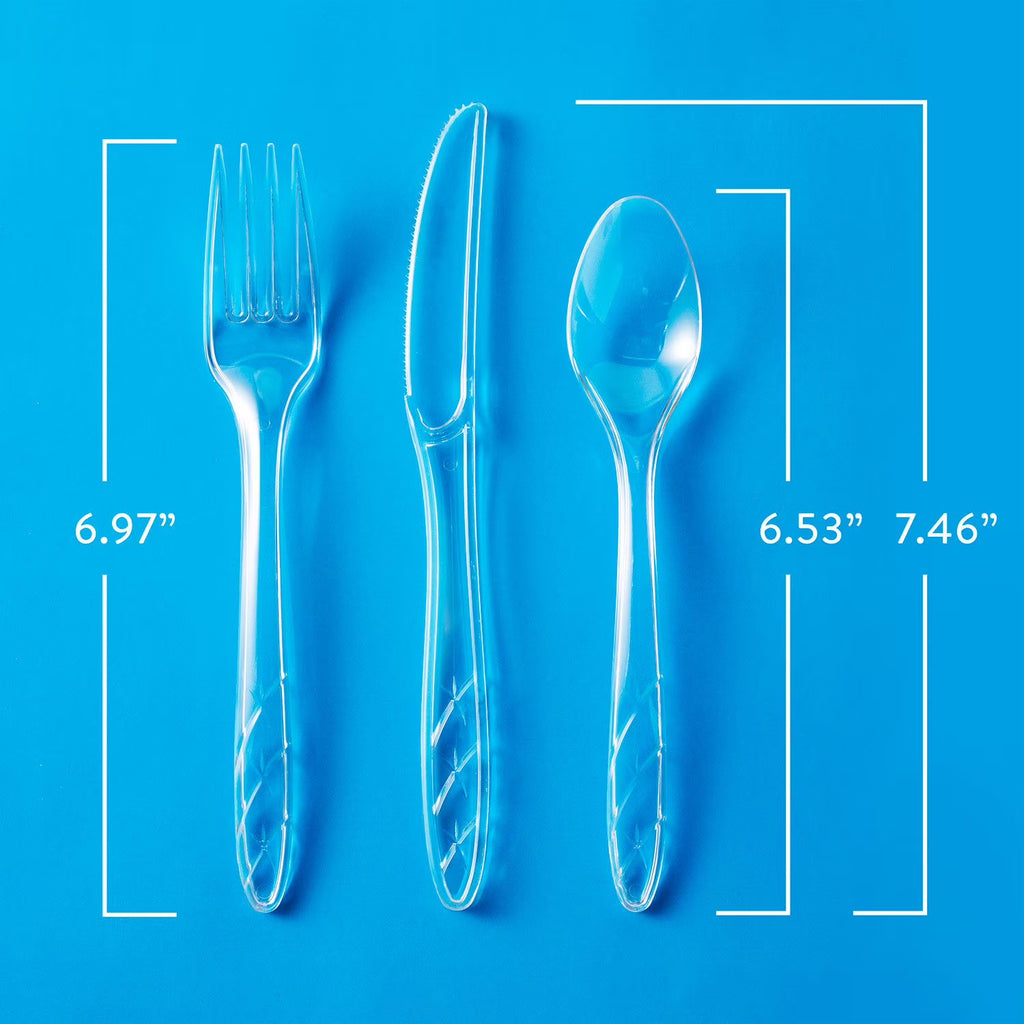 Member's Mark Clear Cutlery Combo Pack, Forks, Knives, Spoons 360 ct.