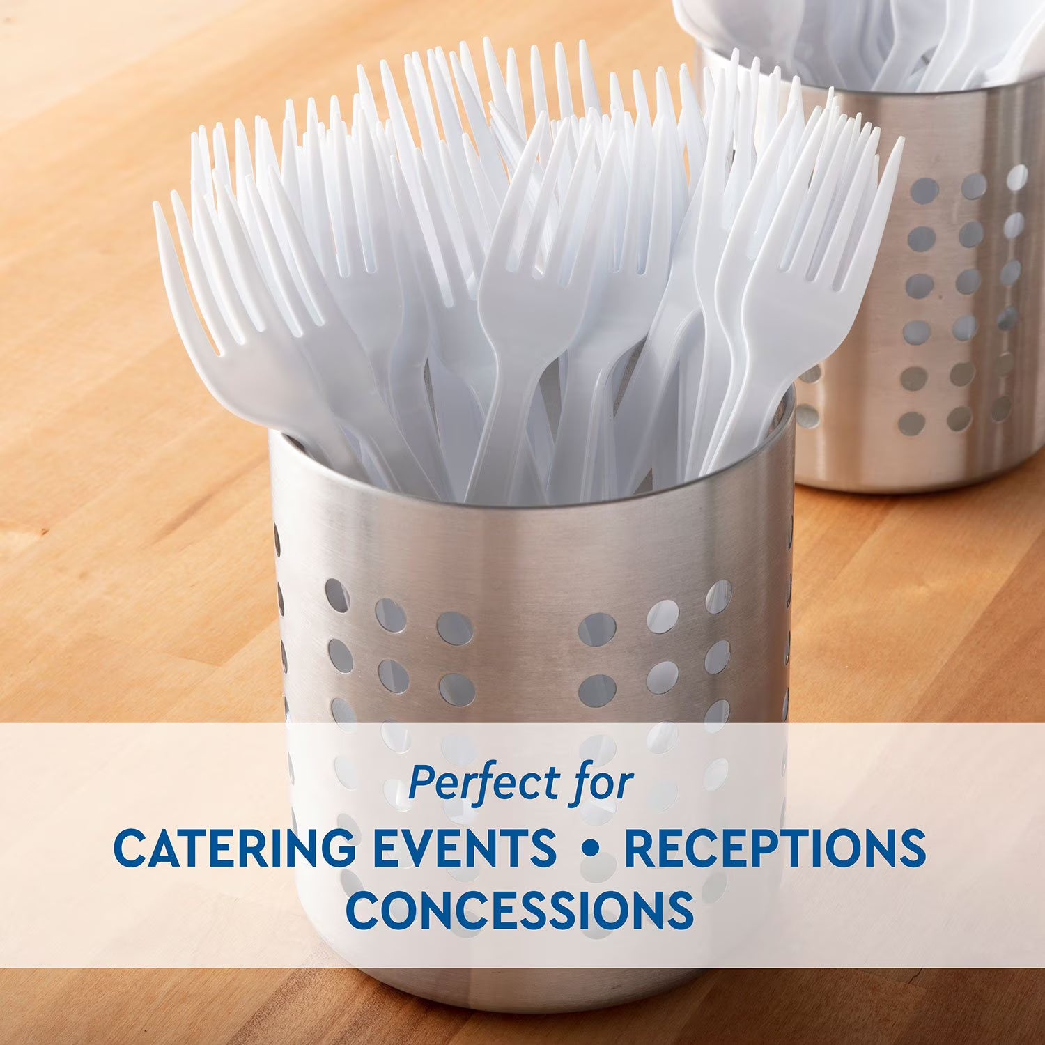 Member's Mark White Plastic Forks, Heavyweight 600 ct.