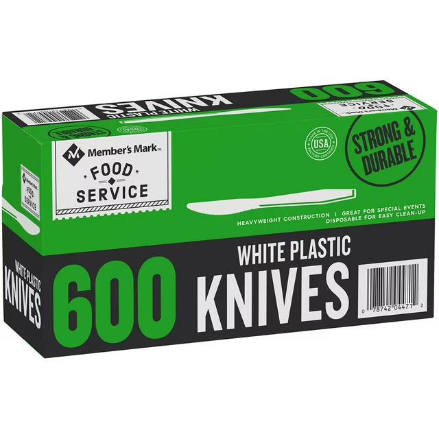 Member's Mark White Plastic Knives