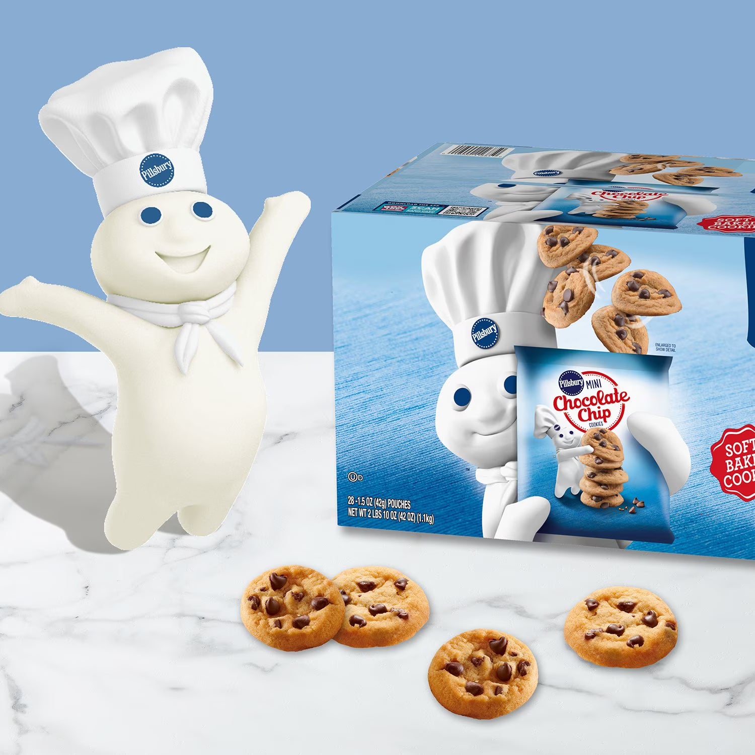 Pillsbury Soft Baked Mini Chocolate Chip Cookies, 1.5 oz., 28 pk.