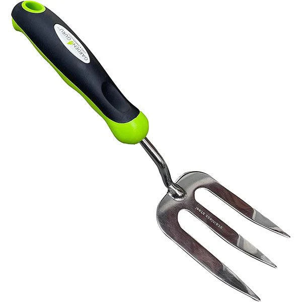 Stainless Steel 6pc Gardening Tool Set (Includes Trowel Transplanter Rake Weeder Cultivator Fork)