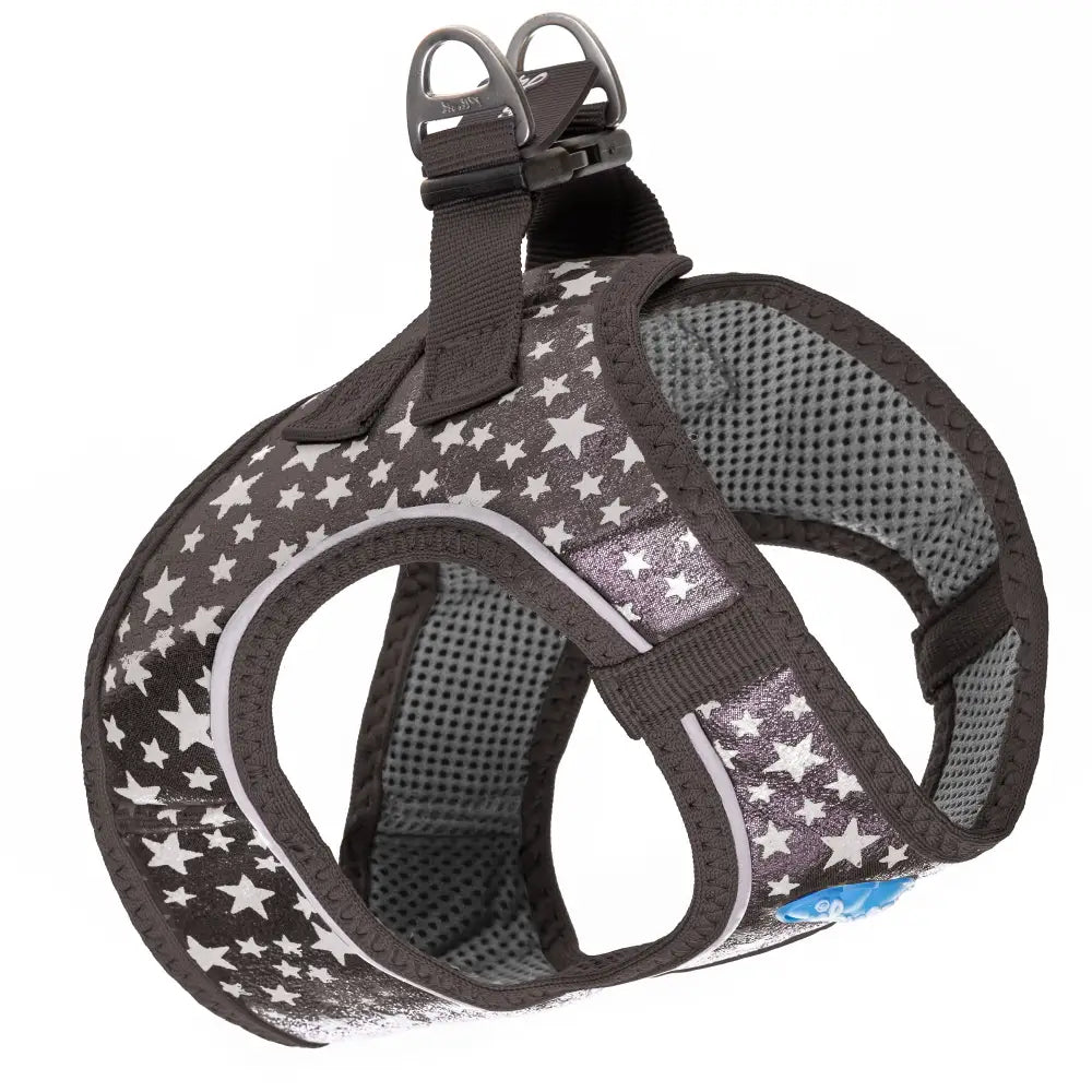 Plush Step In Glitter Glow Harness - Gunmetal